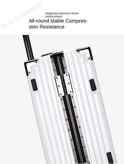 New Aluminum Frame Luggage 20/22/24/26/28 Inch Student Trolley Case Sturdy PC Materia Large Capacity Suitcase on Wheels
