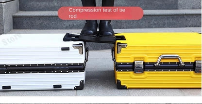 New Aluminum Frame Luggage 20/22/24/26/28 Inch Student Trolley Case Sturdy PC Materia Large Capacity Suitcase on Wheels