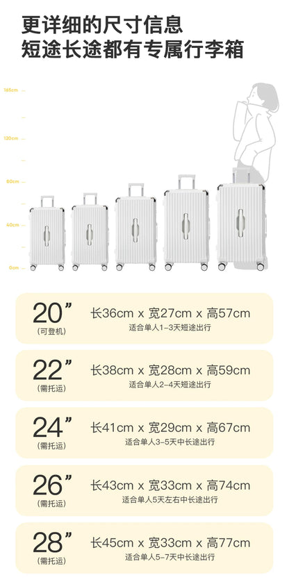Luggage 20 inch |Cup Holder/Waterproof multifunctional Suitcase Hand Carry Large Capacity Universal Wheel Simple Suitcase