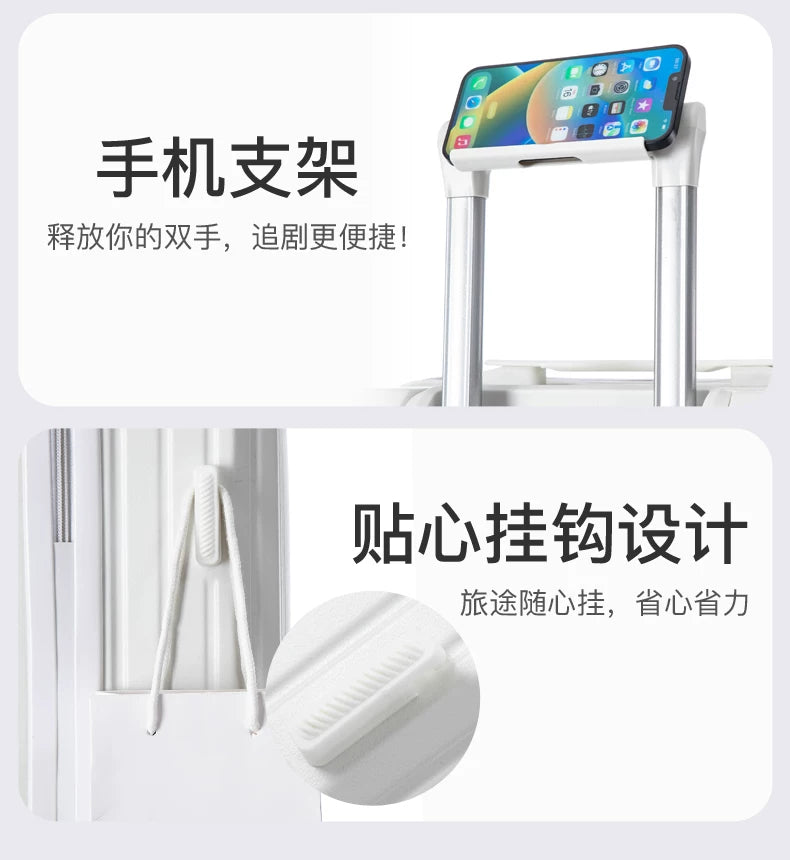 Luggage 20 inch |Cup Holder/Waterproof multifunctional Suitcase Hand Carry Large Capacity Universal Wheel Simple Suitcase
