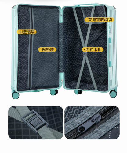 Luggage 20 inch |Cup Holder/Waterproof multifunctional Suitcase Hand Carry Large Capacity Universal Wheel Simple Suitcase