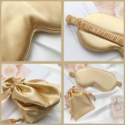 Satin Travel Shading Eyepatch Sleep Eye Mask Lightweight Sleep Blindfold for Nap Restnightview Soft Elastic Strap Eyeshade