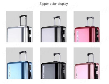 20 22 24 28 Inch Carry-on Suitcase Aluminium frame Rolling Luggage Trip Cabin Trolley Case Travel Bag Password Lock Zipper