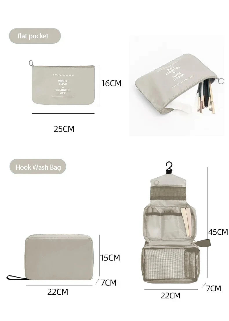 7/8/9/10 Pcs Set Travel Organizer Storage Bags Suitcase Packing Cubes Cases Portable Wardrobe Luggage Clothes Shoe Pouch Fold