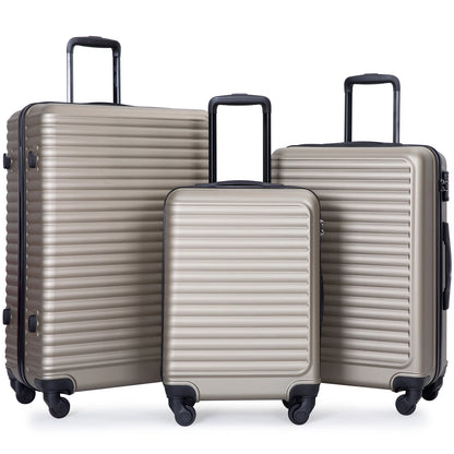 Travelhouse 3 Piece Hardside Luggage Set Hardshell Lightweight Suitcase with TSA Lock Spinner Wheels 20in24in28in