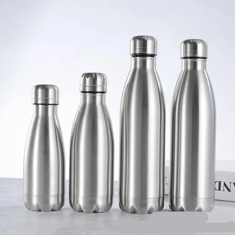 500 750 1000ml Water Bottles Stainless Steel Water Bottle 1 Liter Free Shipping Items, Drink Bottle for Sport Travel Cups