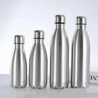 500 750 1000ml Water Bottles Stainless Steel Water Bottle 1 Liter Free Shipping Items, Drink Bottle for Sport Travel Cups