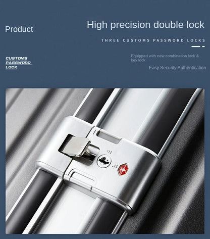 20 22 24 28 Inch Carry-on Suitcase Aluminium frame Rolling Luggage Trip Cabin Trolley Case Travel Bag Password Lock Zipper