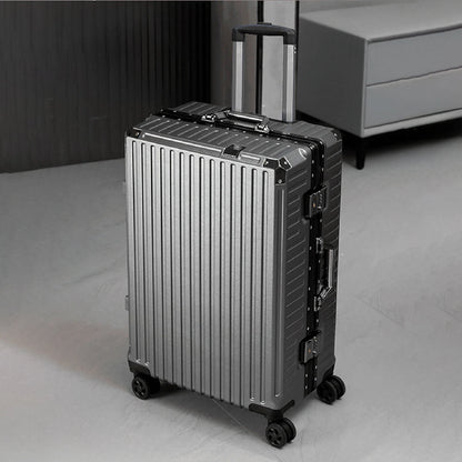 Trolley Luggage 20 24 26 28" Aluminum Frame Rolling Luggage Case USB Travel Suitcase on Wheels Combination Lock Carry on Luggage