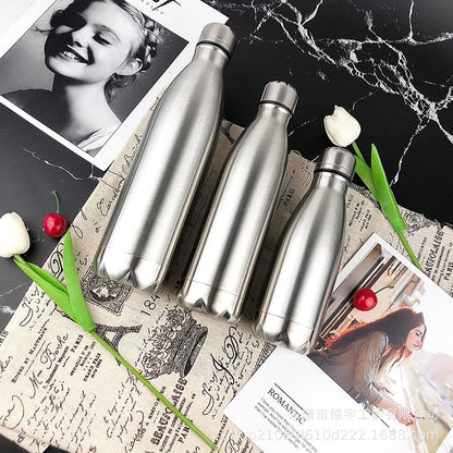 500 750 1000ml Water Bottles Stainless Steel Water Bottle 1 Liter Free Shipping Items, Drink Bottle for Sport Travel Cups