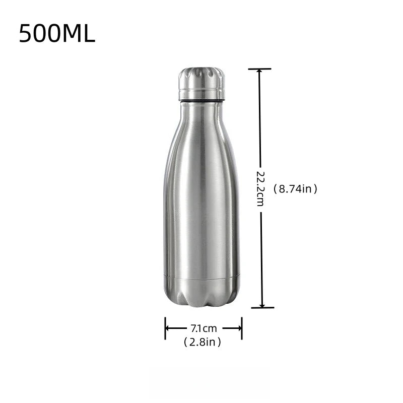 500 750 1000ml Water Bottles Stainless Steel Water Bottle 1 Liter Free Shipping Items, Drink Bottle for Sport Travel Cups