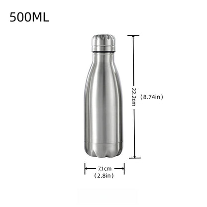500 750 1000ml Water Bottles Stainless Steel Water Bottle 1 Liter Free Shipping Items, Drink Bottle for Sport Travel Cups
