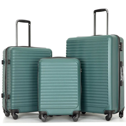 Travelhouse 3 Piece Hardside Luggage Set Hardshell Lightweight Suitcase with TSA Lock Spinner Wheels 20in24in28in