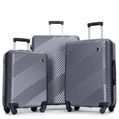 Hardshell Luggage Set,3 Piece Hardside Suitcases with Spinner Wheel,Lightweight Carry-on luggage 20" 24" 28"