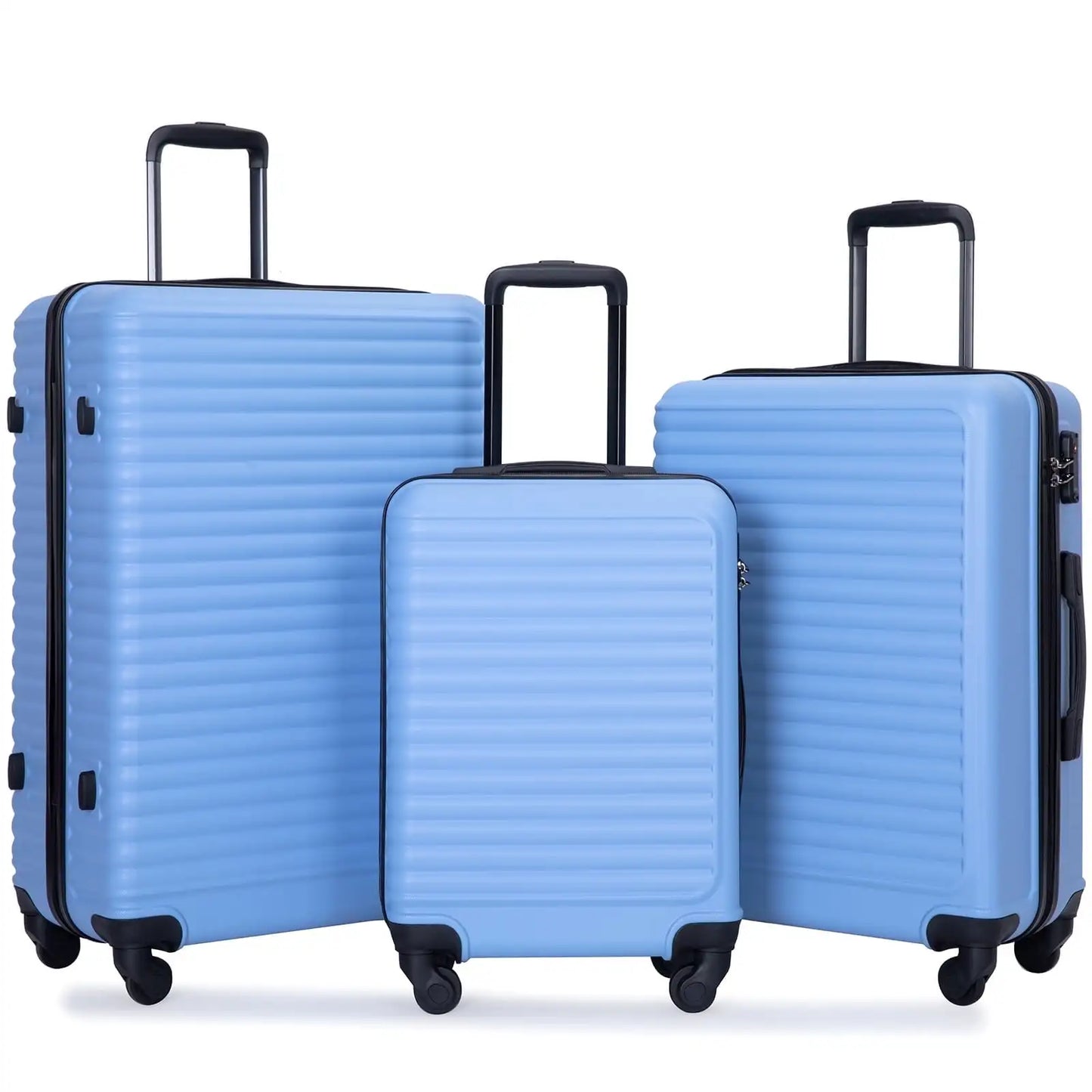 Travelhouse 3 Piece Hardside Luggage Set Hardshell Lightweight Suitcase with TSA Lock Spinner Wheels 20in24in28in