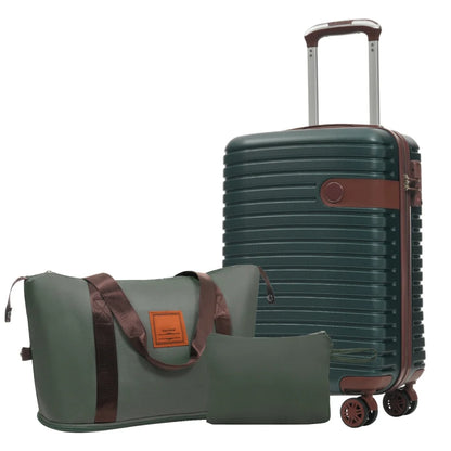 Luggage Sets 3 Piece Carry on Luggage 22x14x9 Airline Approved, Lightweight Hardshell ABS Suitcases with Wheels, 20 inch, Cream