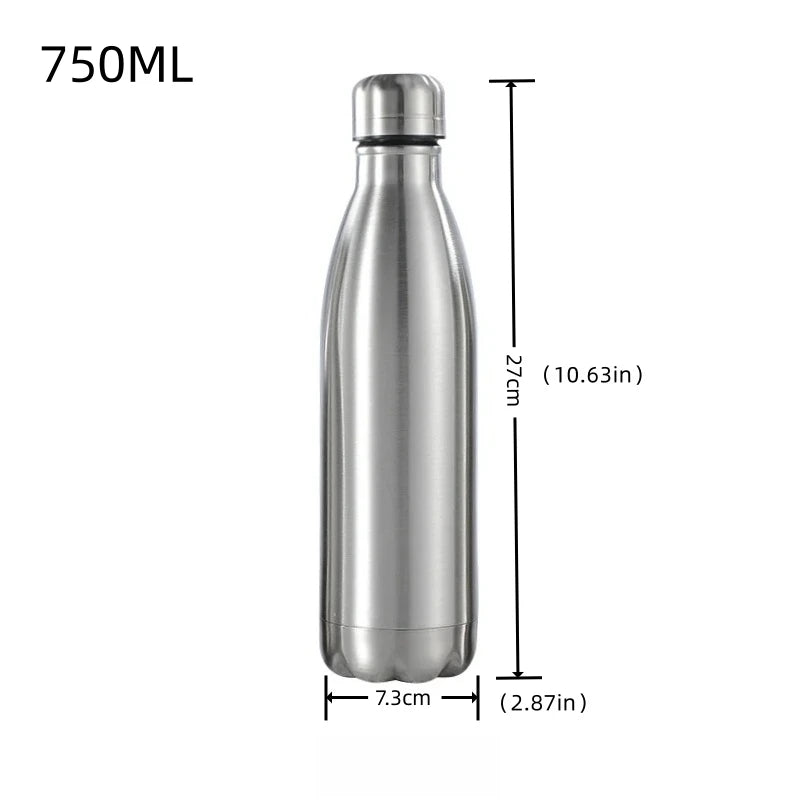 500 750 1000ml Water Bottles Stainless Steel Water Bottle 1 Liter Free Shipping Items, Drink Bottle for Sport Travel Cups