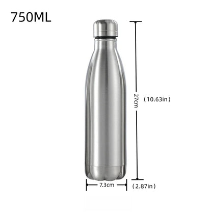 500 750 1000ml Water Bottles Stainless Steel Water Bottle 1 Liter Free Shipping Items, Drink Bottle for Sport Travel Cups
