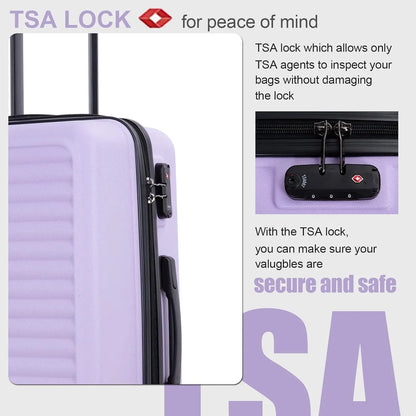 Travelhouse 3 Piece Hardside Luggage Set Hardshell Lightweight Suitcase with TSA Lock Spinner Wheels 20in24in28in
