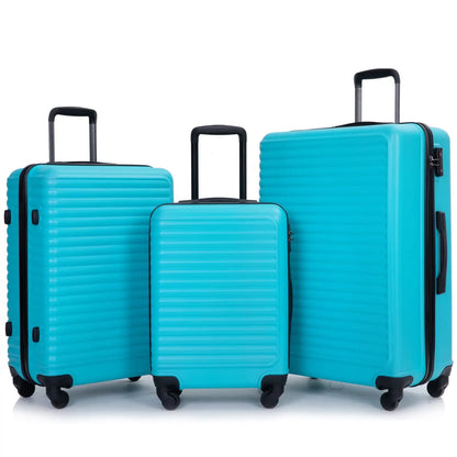 Travelhouse 3 Piece Hardside Luggage Set Hardshell Lightweight Suitcase with TSA Lock Spinner Wheels 20in24in28in