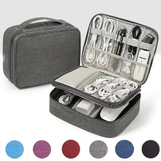Travel Organizer Bag Cable Storage Pouch Carry Case Portable Waterproof Storage Bag Cable Charger Cord Organizer Bag Accessories