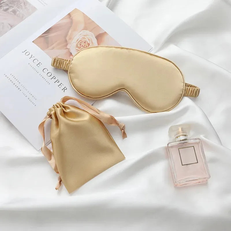 Satin Travel Shading Eyepatch Sleep Eye Mask Lightweight Sleep Blindfold for Nap Restnightview Soft Elastic Strap Eyeshade